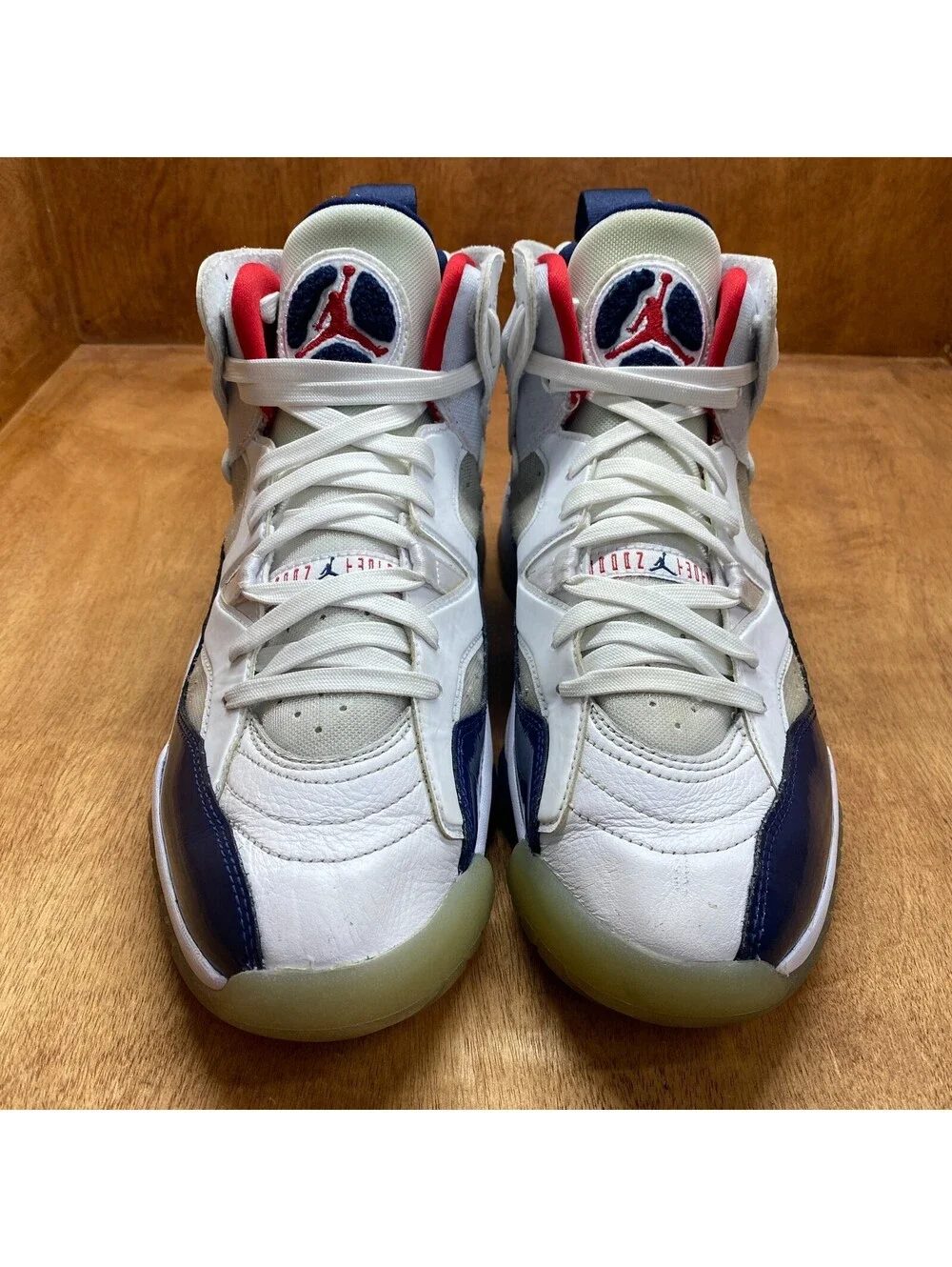 Jordan Jumpman Two Trey 23 Shoes Mens Sz 8.5 Red White Blue Sneakers DO1925-102